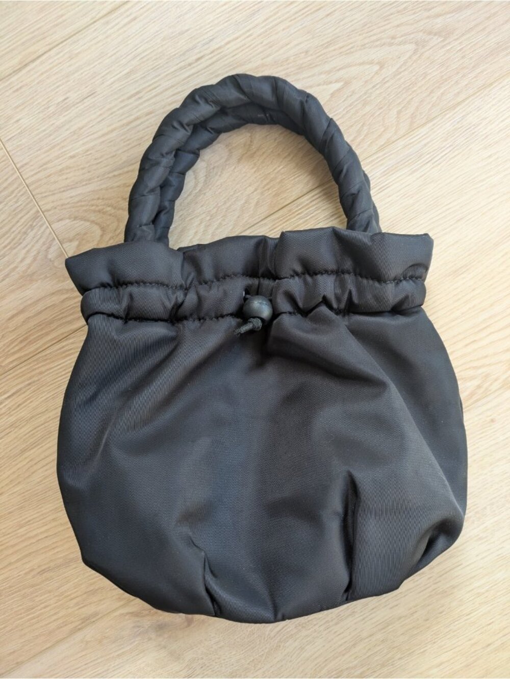 Adorable STAUD Stella / Grace Black Cloth Satin Handbag Purse Barely Used